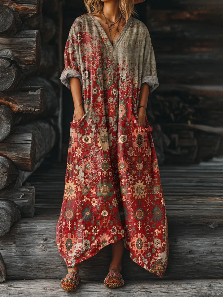 Neri | Vintage Boho Dress with Pockets
