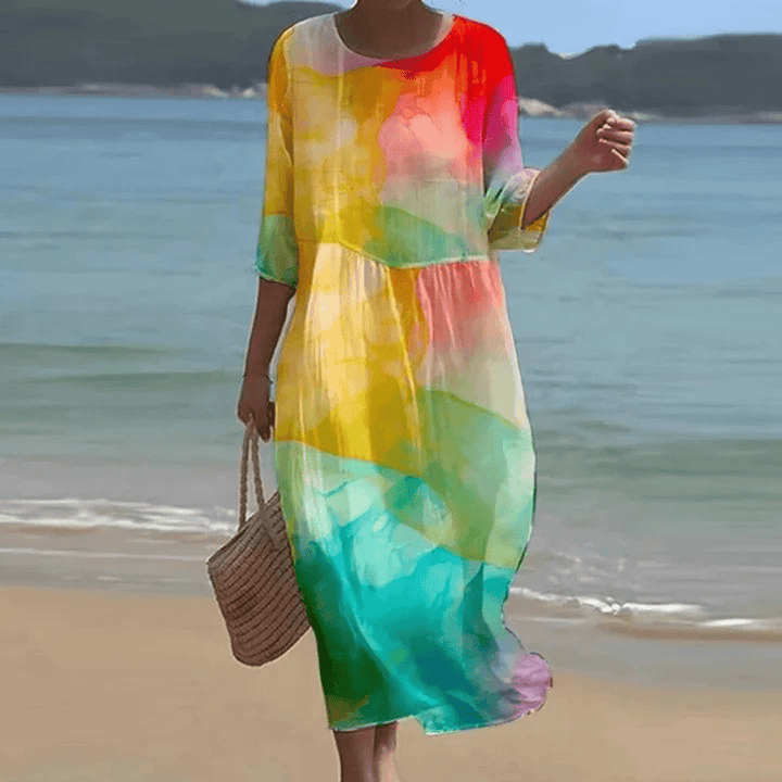 Eliza - Elegant Floral Print Dress