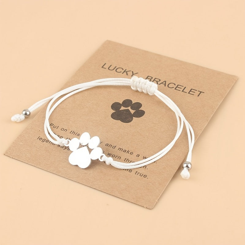Lucky Paw Bracelet with Adjustable Cord Birgitte in Rosendal