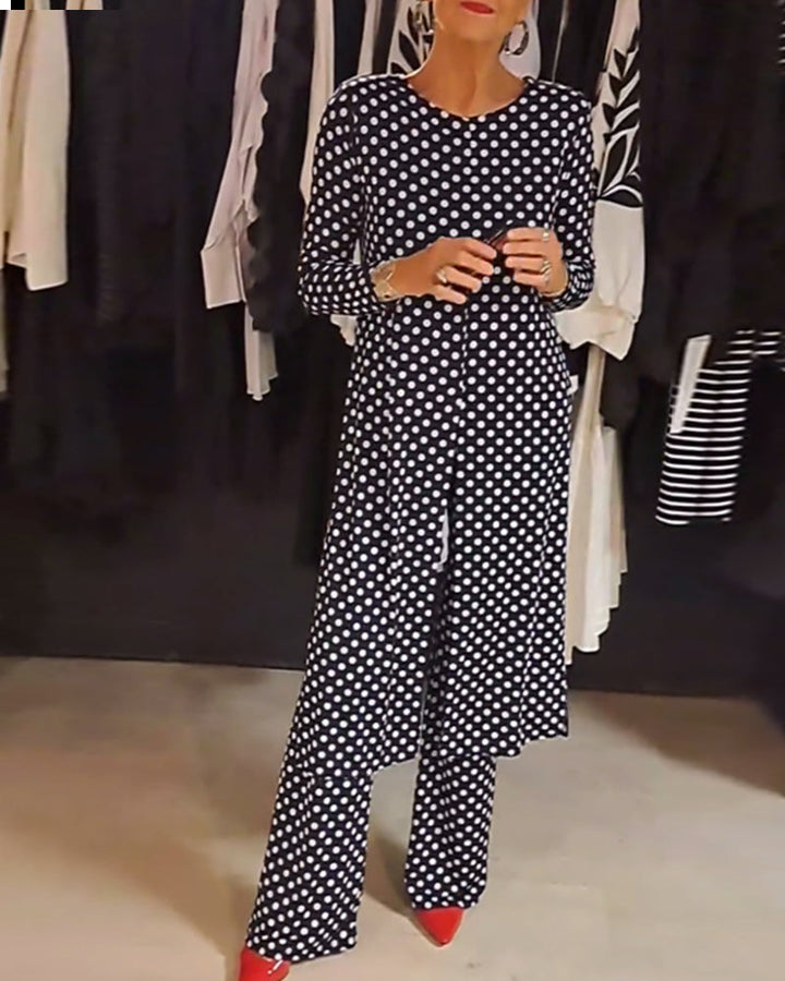 Julia | Chic Polka Dot Split Suit