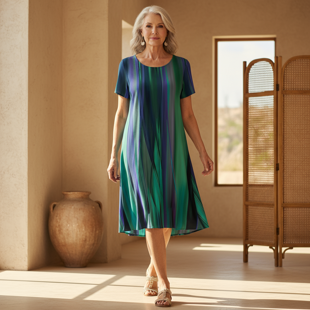 Genna - Bohemian Gradient Casual Dress