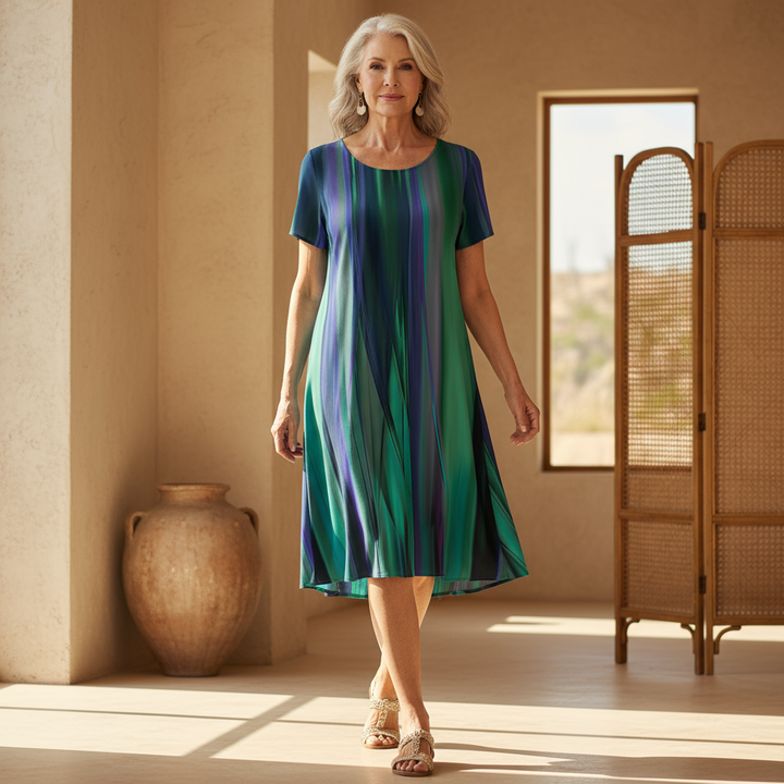 Genna - Bohemian Gradient Casual Dress