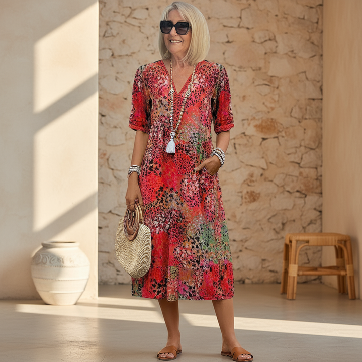 Andrea - Colorful Midi Dress