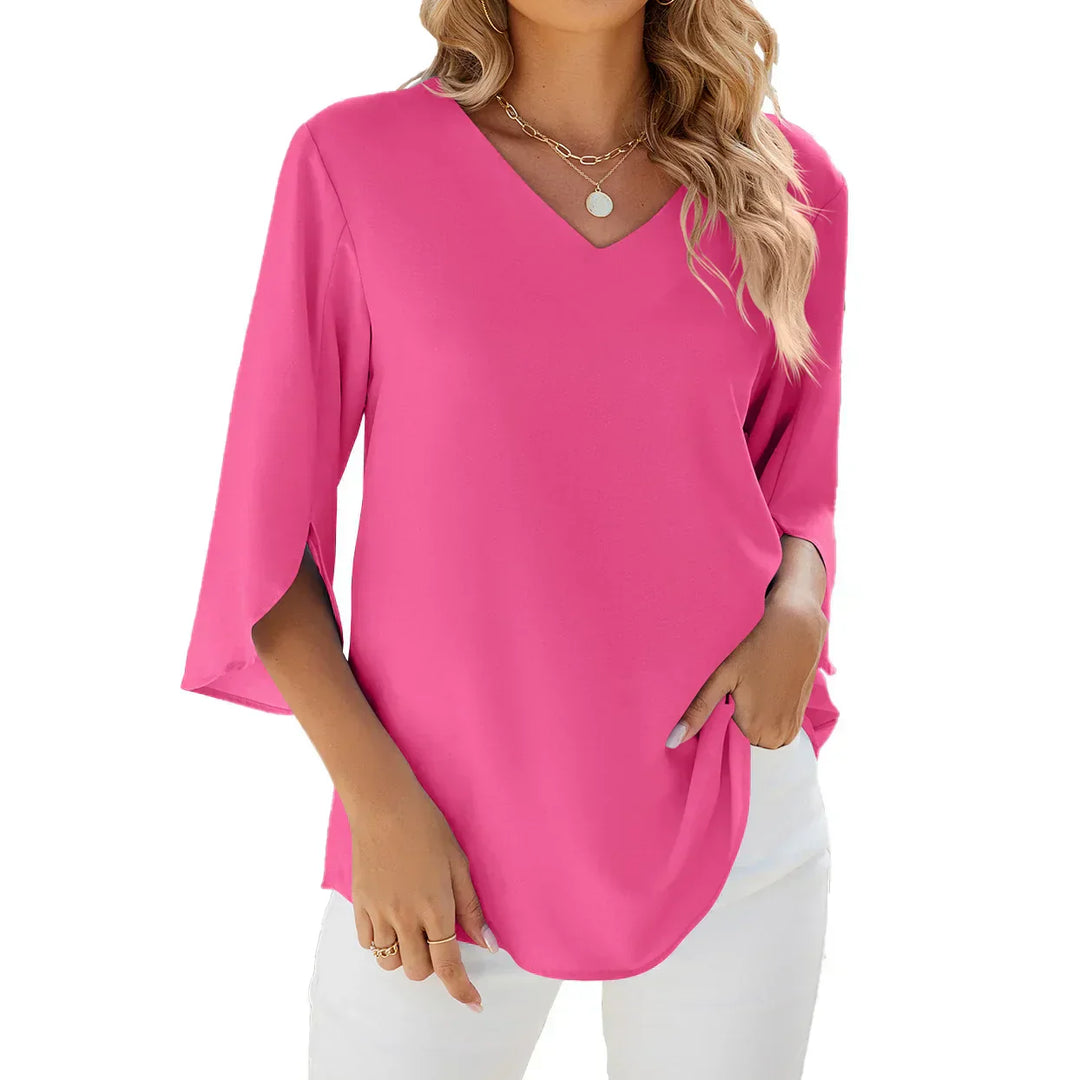 Helen | Elegant V-Neck Blouse