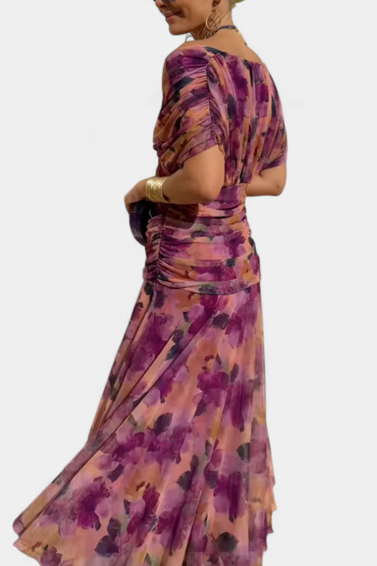 ALMA - LONG DRESS WITH V-NECK