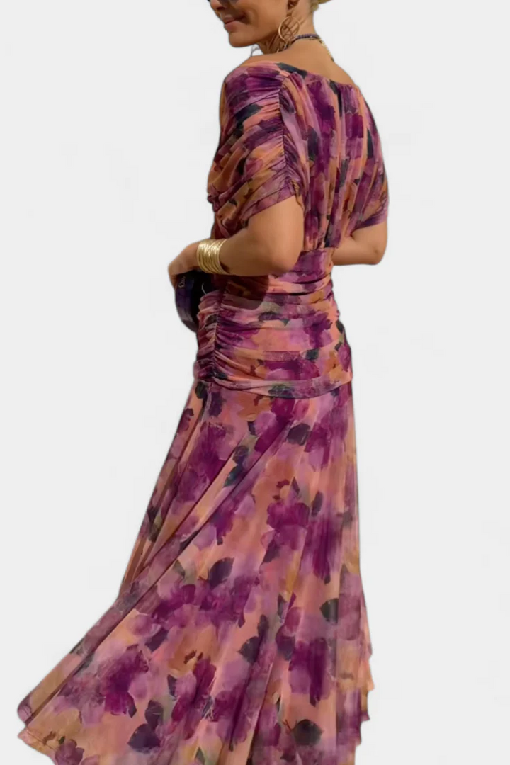 ALMA - LONG DRESS WITH V-NECK