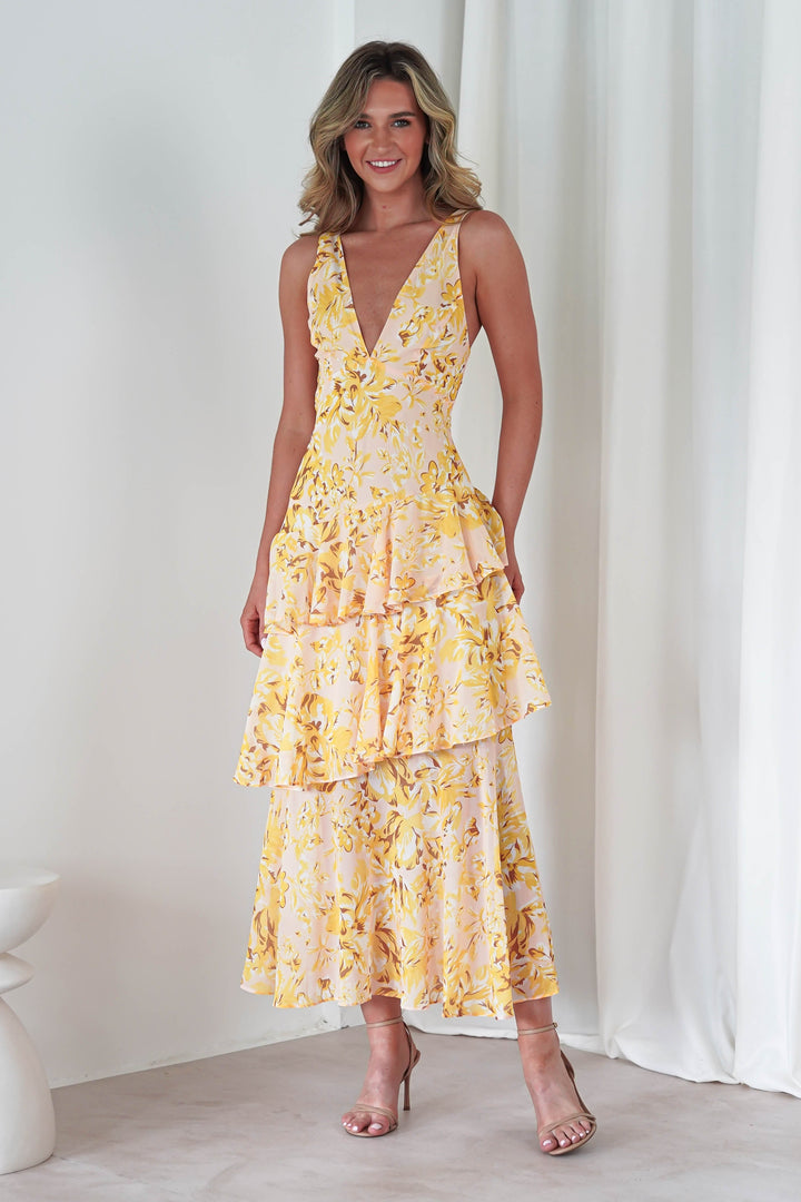 Marseille | Floral Print Maxi Dress