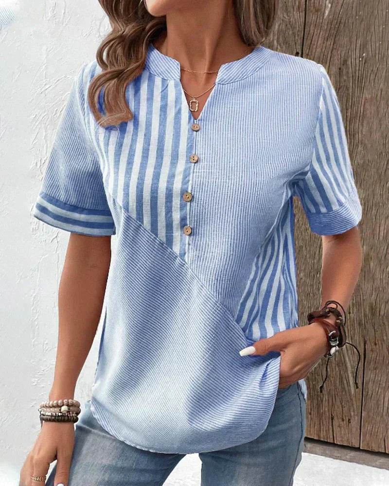 Helene | Women's Soft Striped Blouse