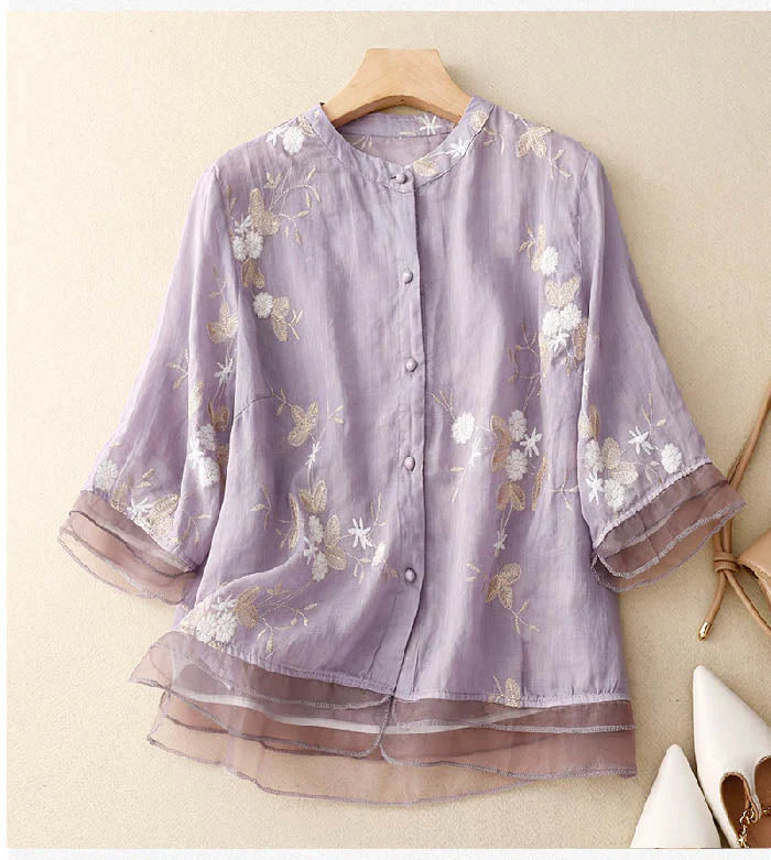 Colene | Elegant Embroidered Blouse