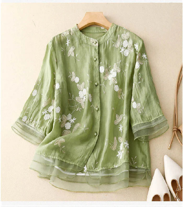 Colene | Elegant Embroidered Blouse