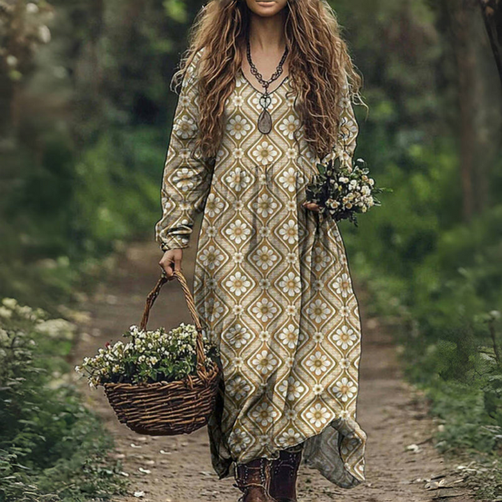 Chloe | Bohemian Charm Long Sleeve Dress