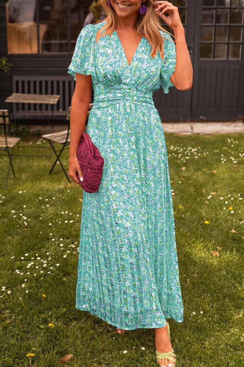 Eva – Chic V-Neck Maxi Dress