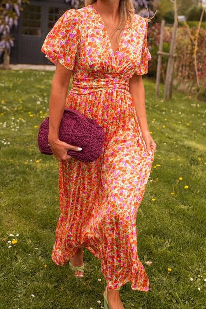Eva – Chic V-Neck Maxi Dress