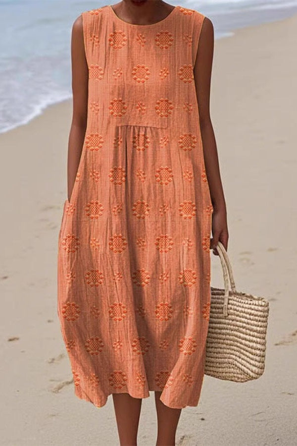 Meadow Stitch Sleeveless Dress