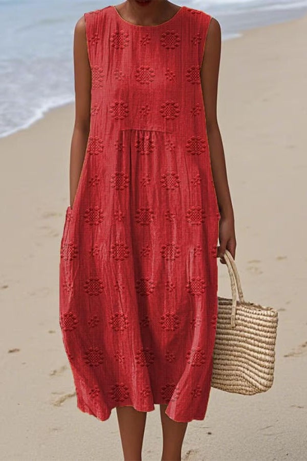 Meadow Stitch Sleeveless Dress