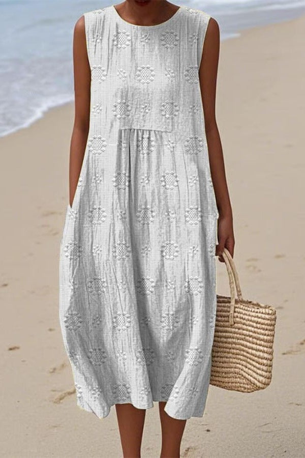 Meadow Stitch Sleeveless Dress