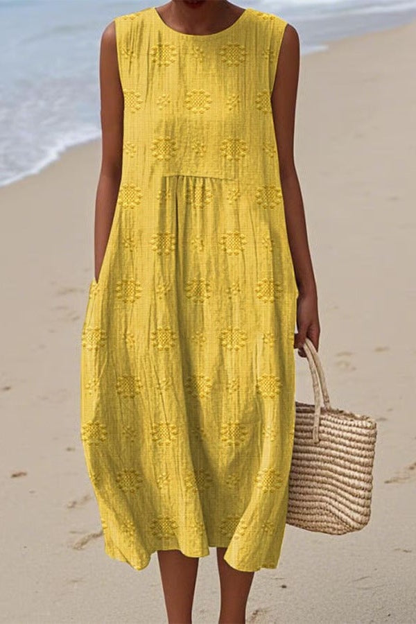 Meadow Stitch Sleeveless Dress