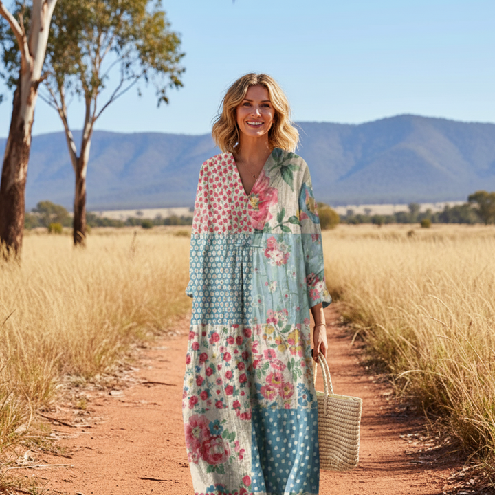 Emma | Chic Geometric Elegance Dress