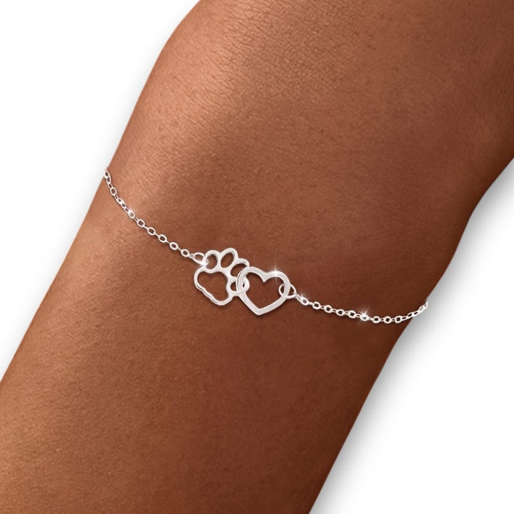 Paw & Heart Bracelet in Sterling Silver Pia I Rosendal
