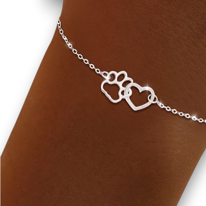 Paw & Heart Bracelet in Sterling Silver Pia I Rosendal