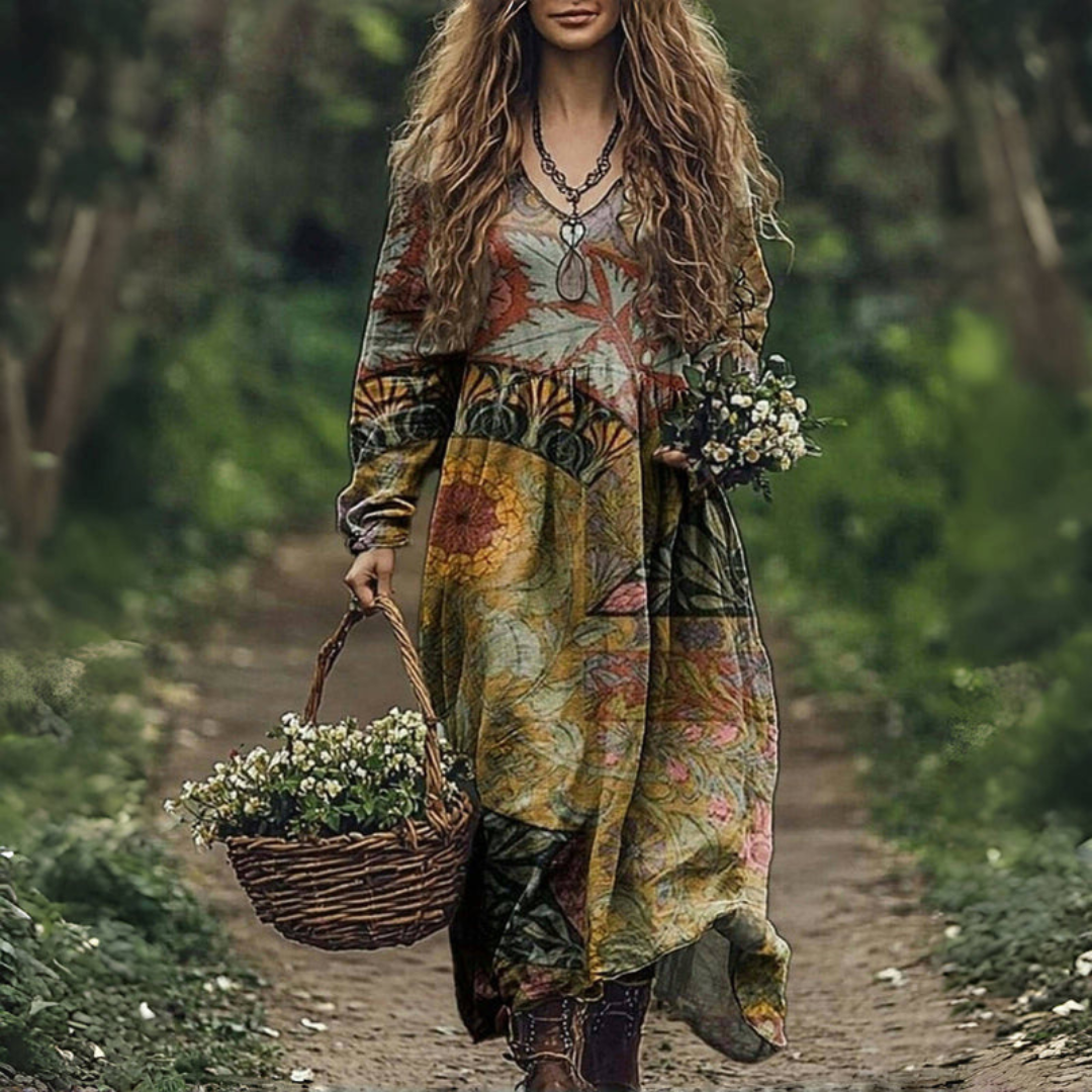 Chloe | Bohemian Charm Long Sleeve Dress